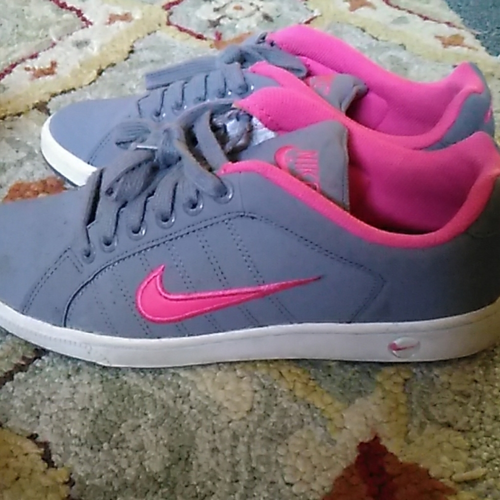 Pink and grey nikes
